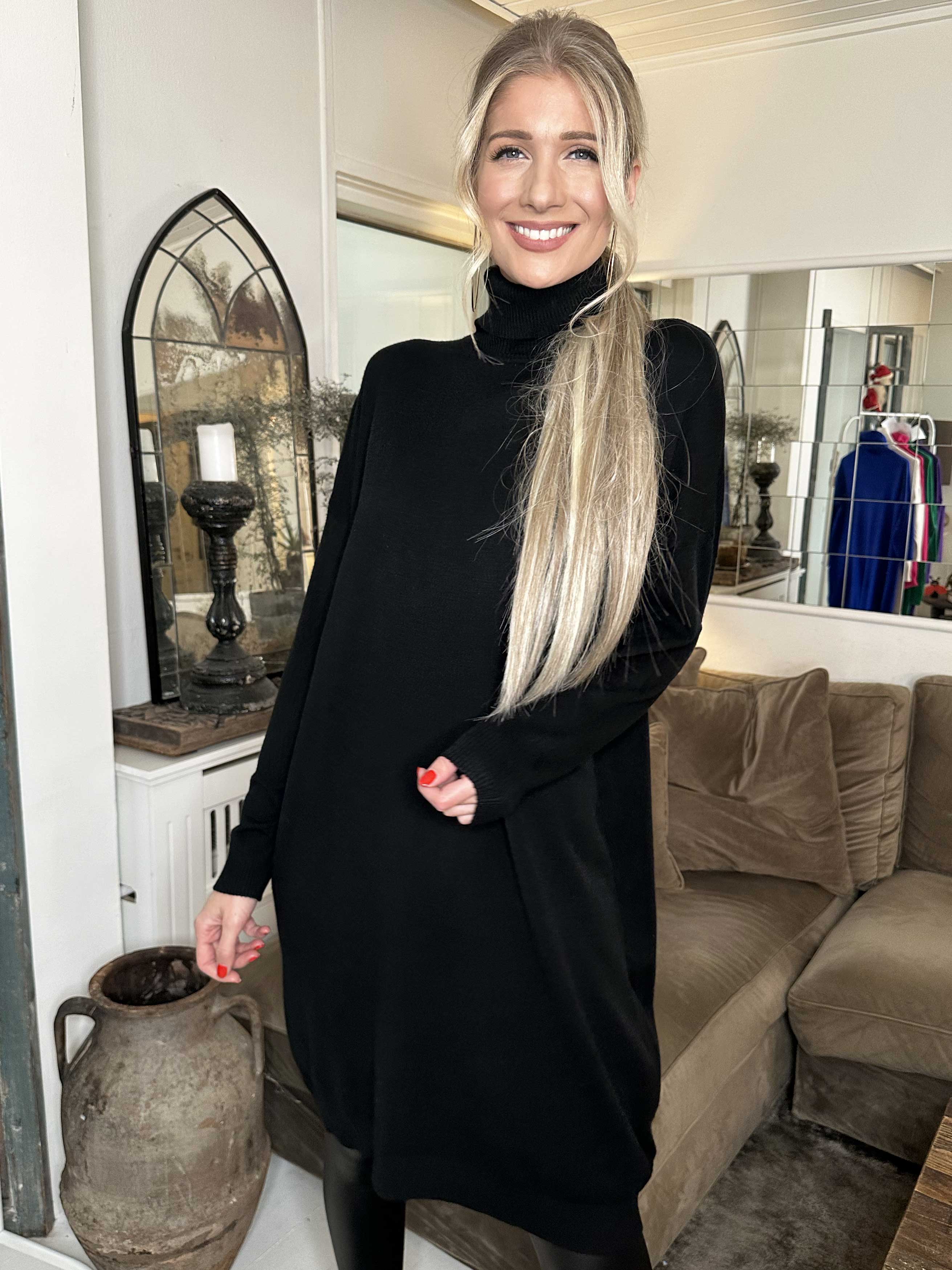 Elmira - Meget blød strikkjole i elastiskstof